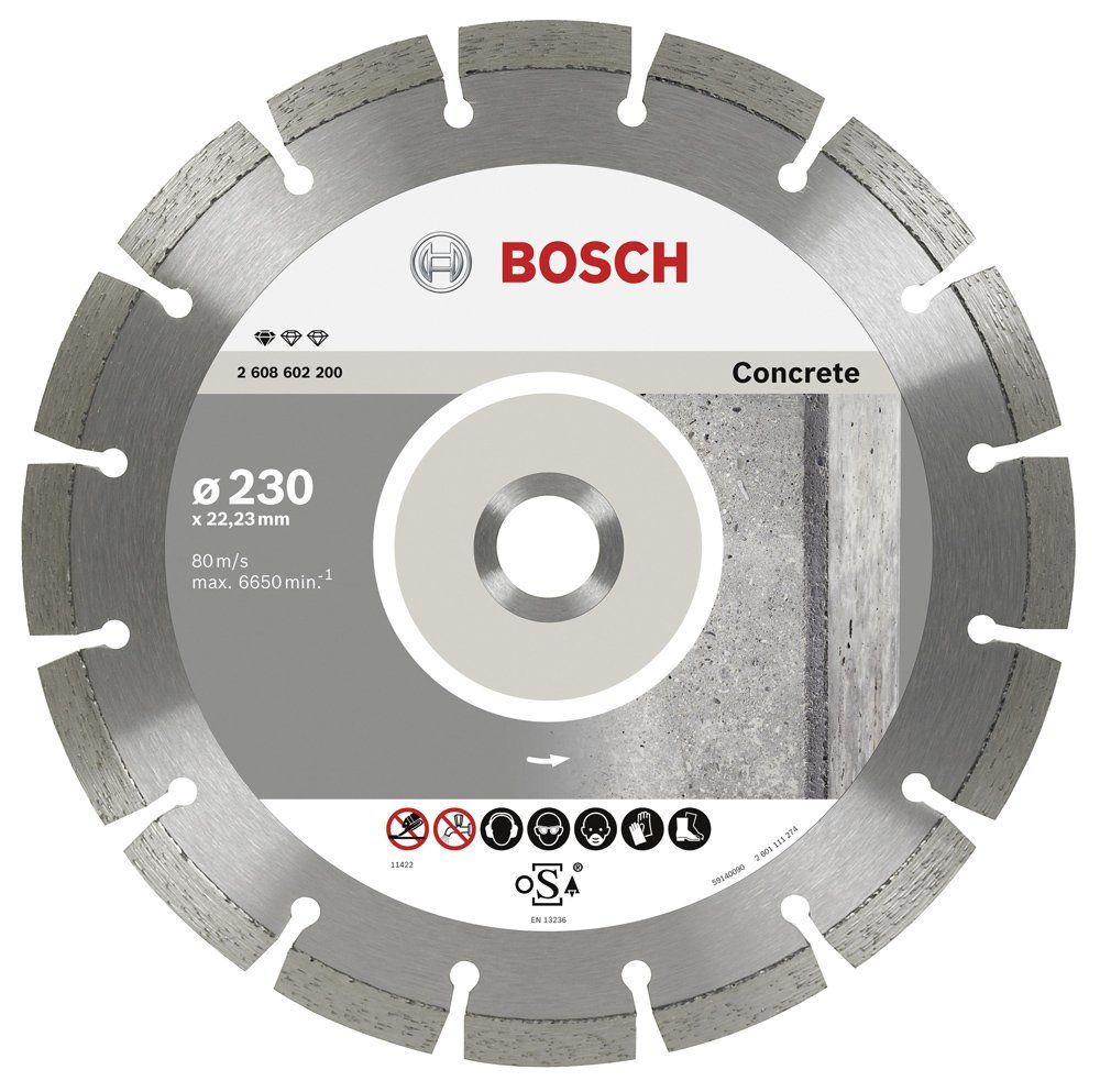 Bosch - Standard Seri Beton İçin, 9+1 Elmas Kesme Diski Set 230 mm