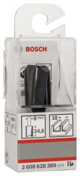 Bosch - Standard Seri Ahşap İçin Çift Oluklu, Sert Metal Düz Freze Ucu 8*18*56mm