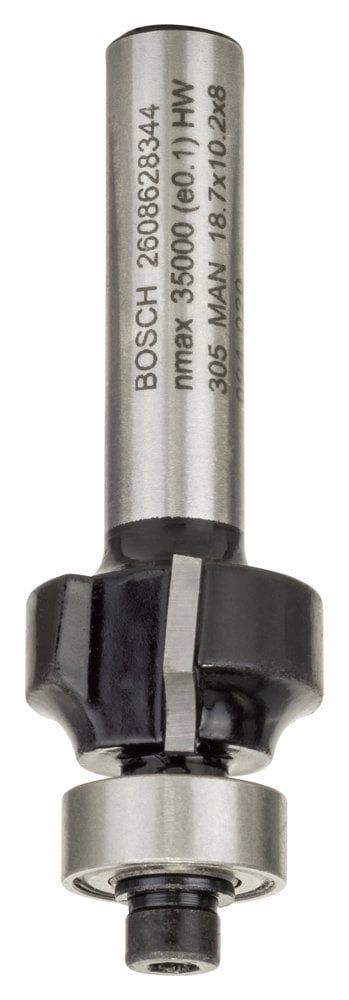 Bosch - Standard Seri Ahşap İçin Çift Oluklu, Sert Metal Bilya Yataklı Yuvarlama Frezesi 8*3*53 mm