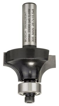 Bosch - Standard Seri Ahşap İçin Çift Oluklu, Sert Metal Bilya Yataklı Yuvarlama Frezesi 8*8*53 mm