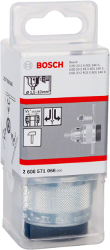 Bosch - 1/2''-20 - 1,5-13 mm Anahtarlı Mandren