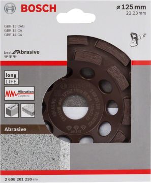 Bosch - Best Serisi Aşındırıcı Malzemeler İçin Elmas Çanak Disk 125 mm