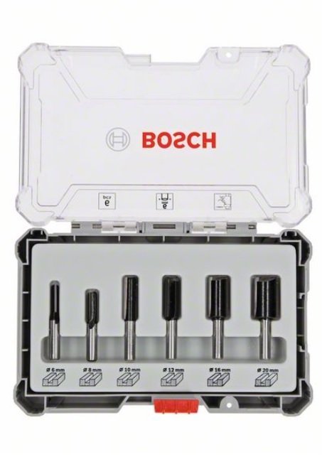 Bosch - Profesyonel Freze Ucu Seti 6 parça Düz 6 mm şaft