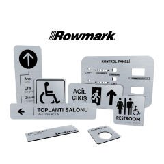 Rowmark | Mat Fırçalı Gümüş (Matt Brushed Silver) / Siyah Lazer Plaka | LaserMax LM922354