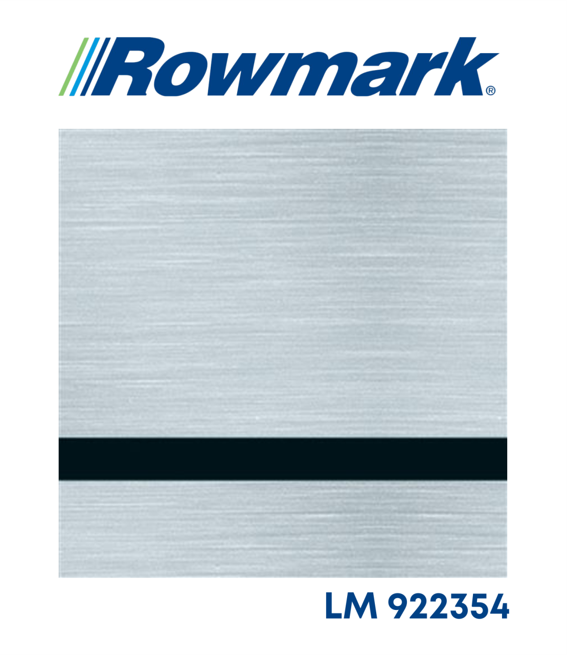 Rowmark Fırçalı Aluminyum (Brushed Aluminyum) / Siyah Mat Lazer Plaka - LaserMax LM922354