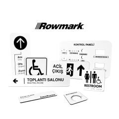 Rowmark Beyaz / Siyah - LazerMax LM922204 Lazer Plaka