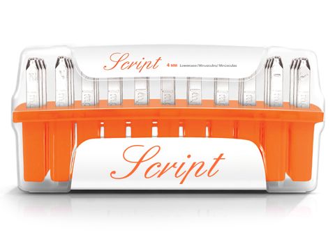 Script (4mm) Metal Ufak Harf Damga Seti