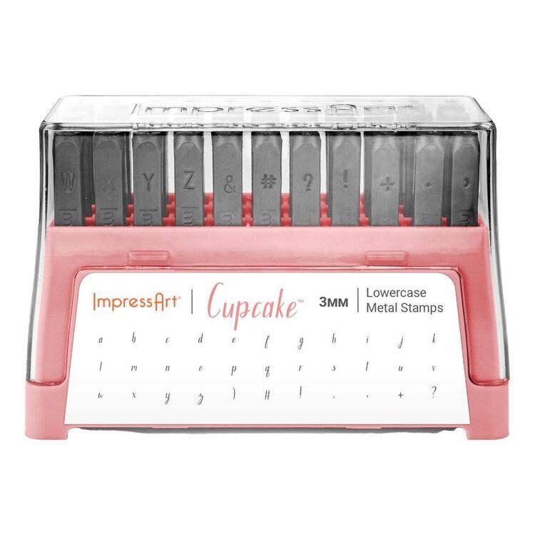 Cupcake 3 mm Küçük Harf Metal Damgaları