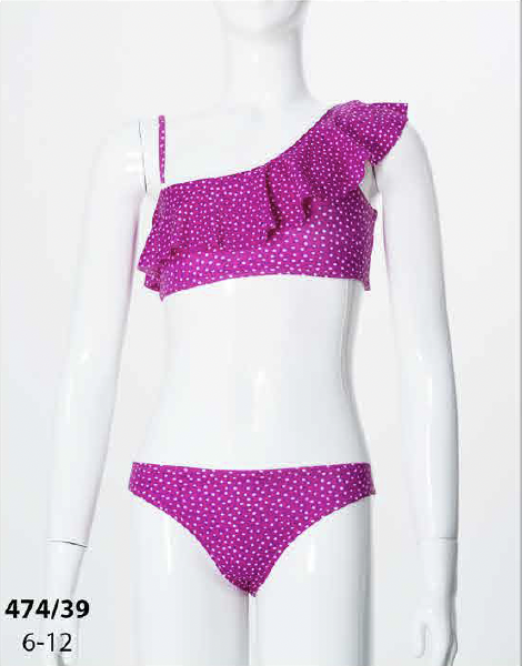 Desenli Kız Çocuk Bikini