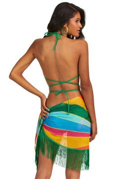 Renkli Üçgen Bikini Pareo Hariç
