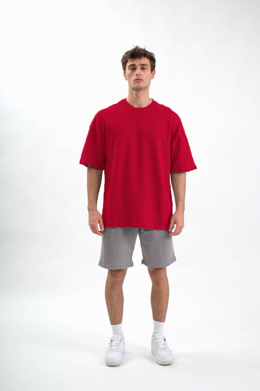 Breezy Basic Oversize Kırmızı T-Shirt