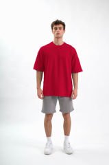 Breezy Basic Oversize Kırmızı T-Shirt