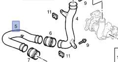 Opel Corsa C Y17DT-Y17DTL Turbo Ara Soğutucu (U) Hortumu