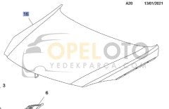 Opel İnsignia Ön Motor Kaputu Orjinal GM 39059617