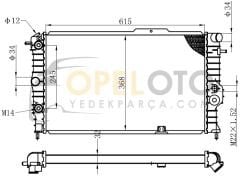 Opel Vectra A C20NE Otomatik Su Radyatörü Behr