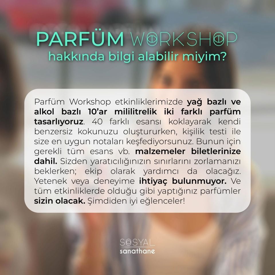 Parfüm Workshop - Etkinlik Biletleri