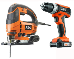 Aeg Step 100 Dekupaj Testere ve Aeg BS 14 G3 Akülü Vidalama Seti