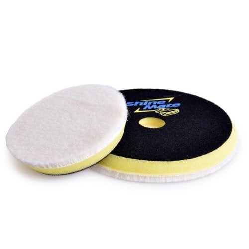 Shine Mate Knitted Wool Pad Sarı Taban Agresif Yün Pasta Keçesi 125/140mm