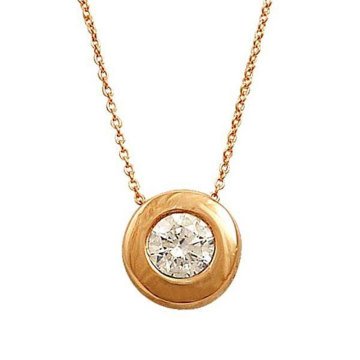 Tektaş Kolye 1,40 Gram 14 Ayar Altın Zirkon Taşlı