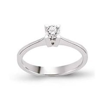 Tektaş Pırlanta Yüzük 0,18 CT H-VS 2,45 Gram 18 Ayar Altın