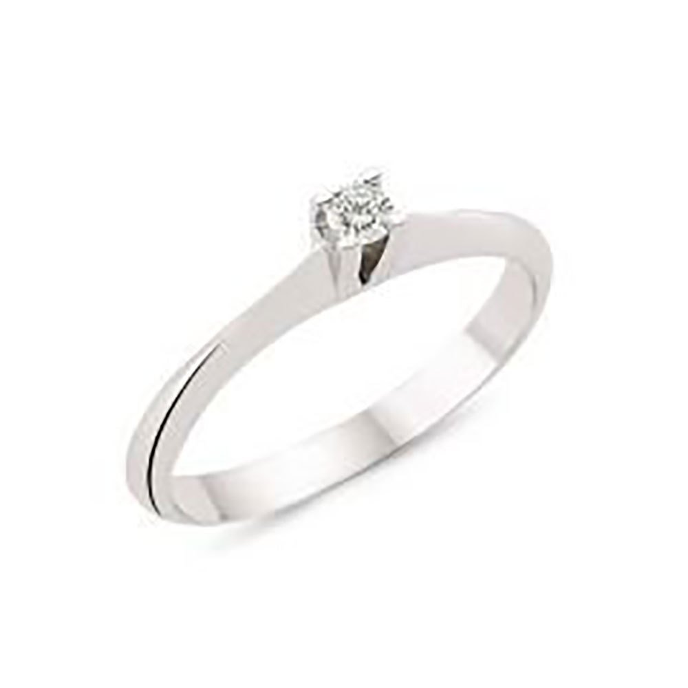 Tektaş Pırlanta Yüzük 0,12 CT G-VS 2,10 Gram 18 Ayar Altın