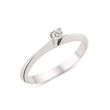 Tektaş Pırlanta Yüzük 0,12 CT G-VS 2,10 Gram 18 Ayar Altın