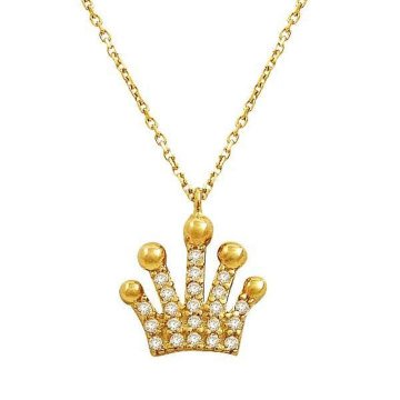 Kraliçe Tacı Kolye 2,37 Gram 14 Ayar Altın