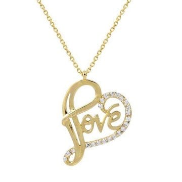 Kalp Love Kolye 3,07 Gram 14 Ayar Altın