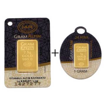 3.5 Gram Külçe Altın (1+2.5) 24 Ayar