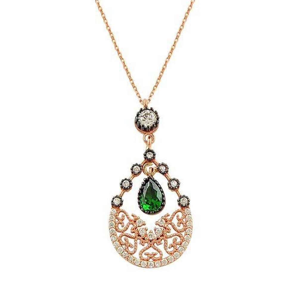 Kolye İşlemeli Damla 3,08 Gram 14 Ayar Altın
