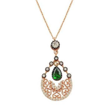 Kolye İşlemeli Damla 3,08 Gram 14 Ayar Altın