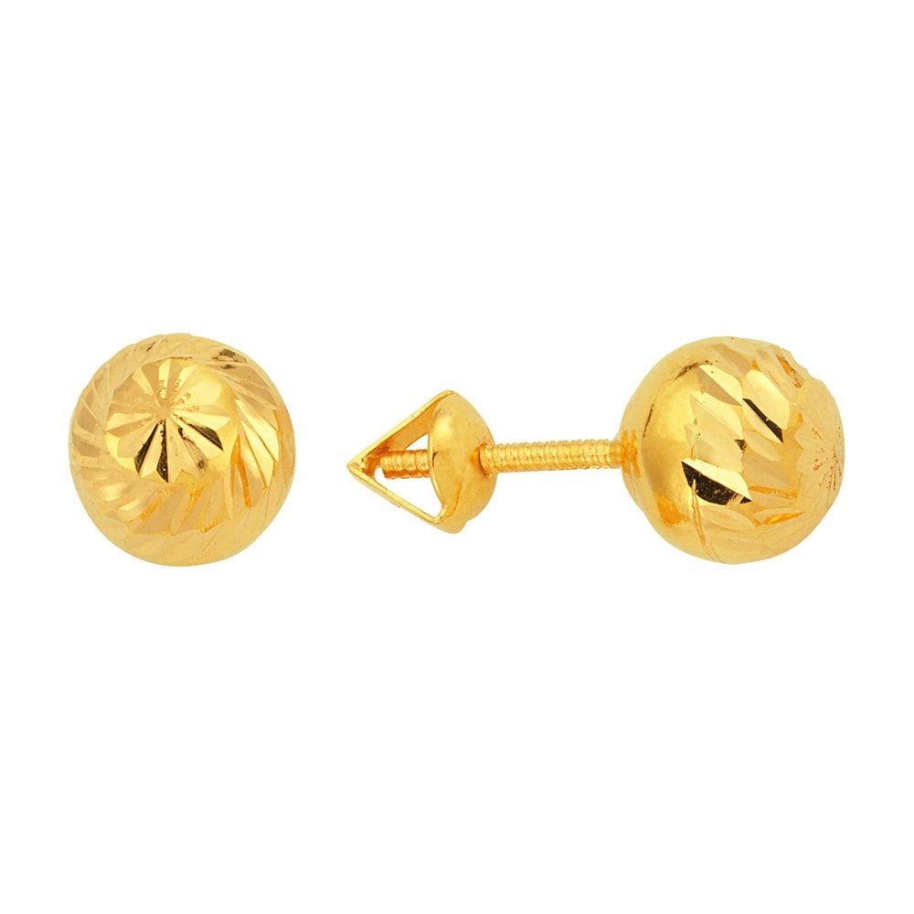 22 Ayar Altın Top Küpe 2.50 Gram