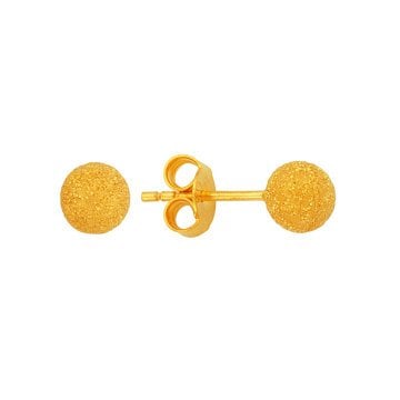 22 Ayar Altın Top Küpe Kumlu 1.40 Gram
