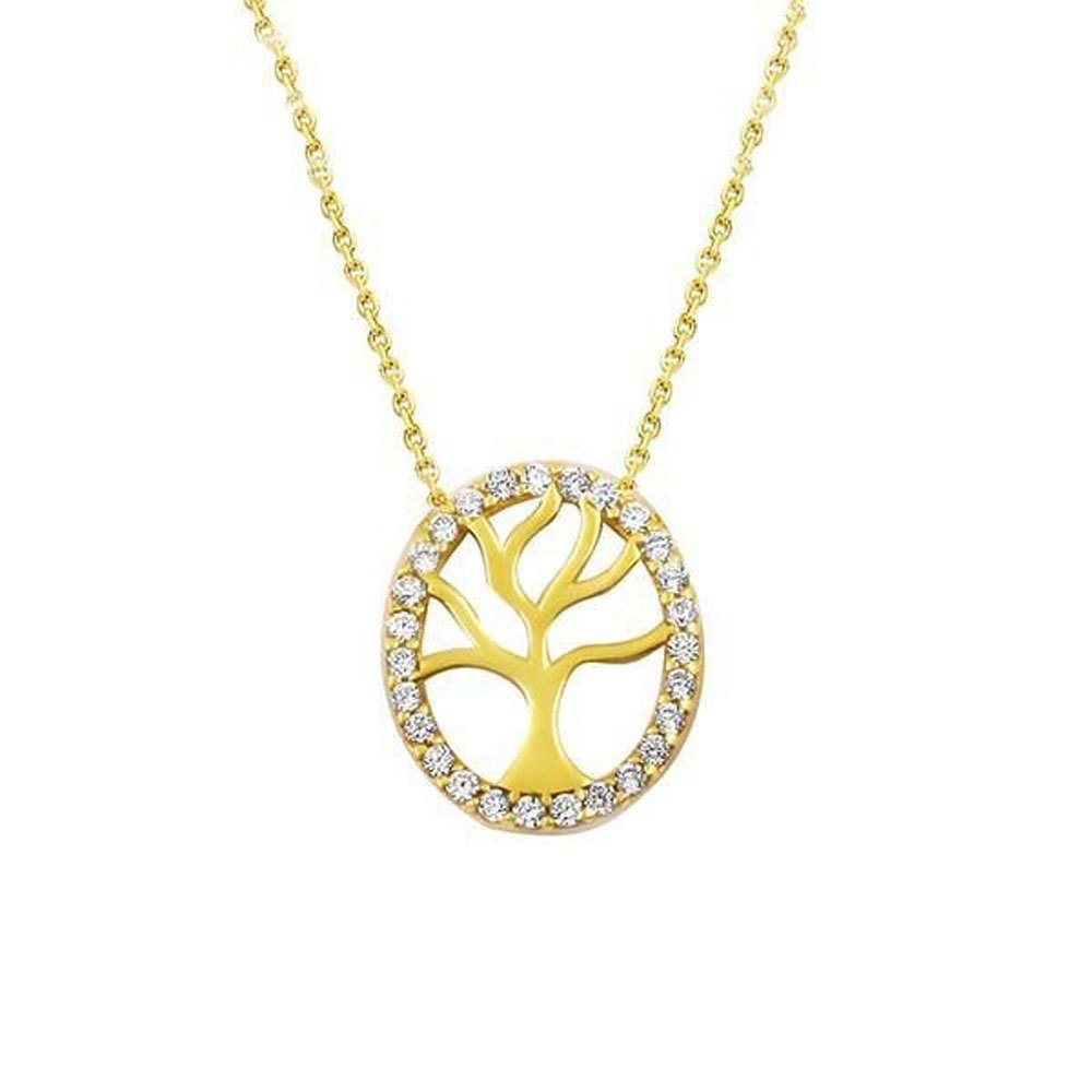 Kolye Soyağacı 1,54 Gram 14 Ayar Altın