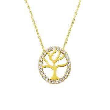 Kolye Soyağacı 1,54 Gram 14 Ayar Altın
