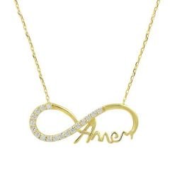 Annem Sonsuzluk Kolye 2,13 Gram 14 Ayar Altın