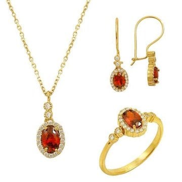 Mini Garnet Set 6,57 Gram 14 Ayar Altın