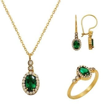 Mini Yeşim Set 6,45 Gram 14 Ayar Altın