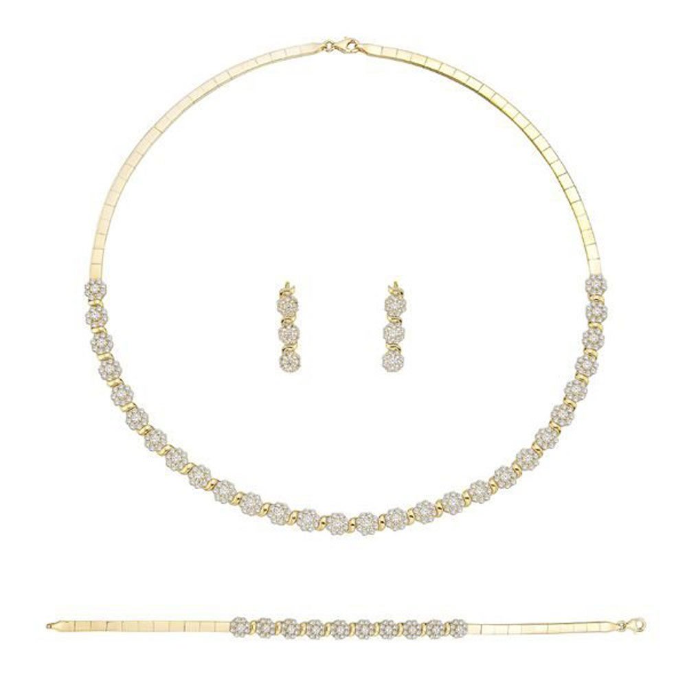 14 Ayar Çiçekli Dolunay Set 27.00 Gram