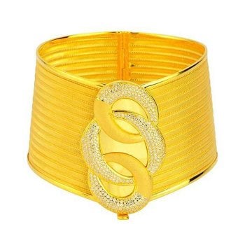Taşlı 13 sıra hasır kelepçe halkalı toka 47.00 gram