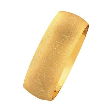 14 Ayar Altın Mega Bilezik 25 Gram Desenli Simli Model