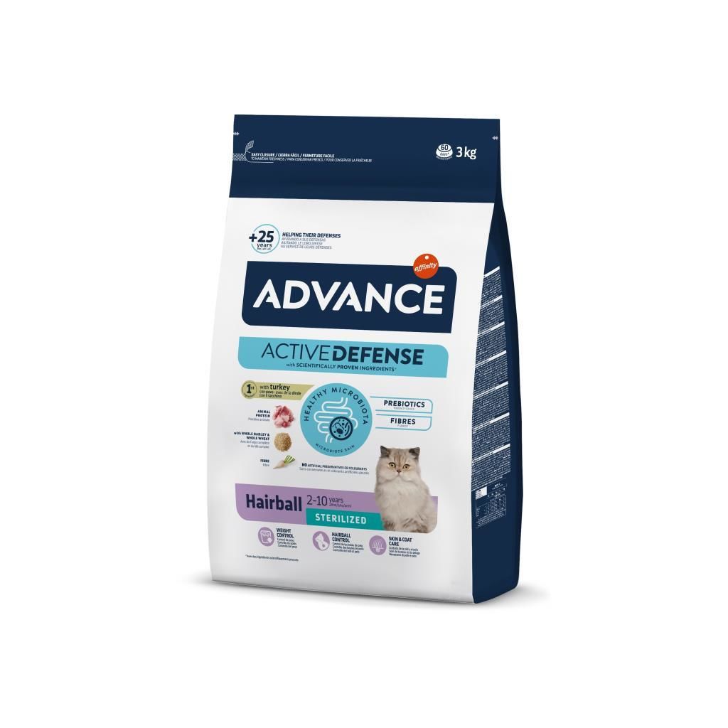 Advance Hairball Sterilized Hindili Kısır Kedi Maması 3 Kg