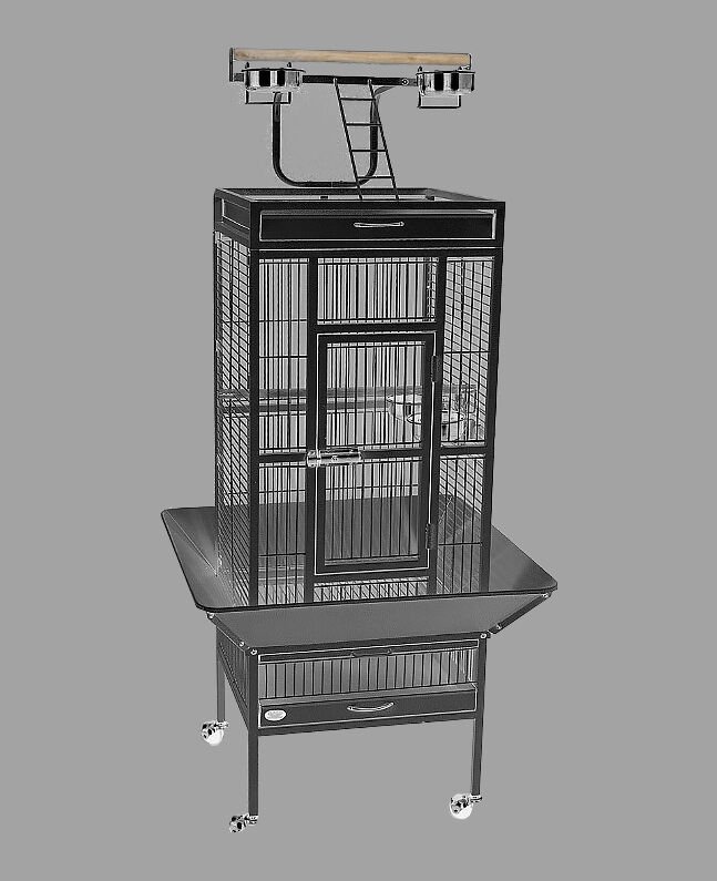 Dayang Papağan Kafes Ayaklı 45.7x45.7x156cm Sıyah