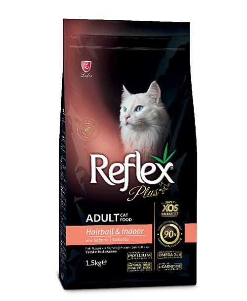 Reflex Plus Somonlu Tüy Sağlığı İçin Yetişkin Kedi Maması 1,5 Kg