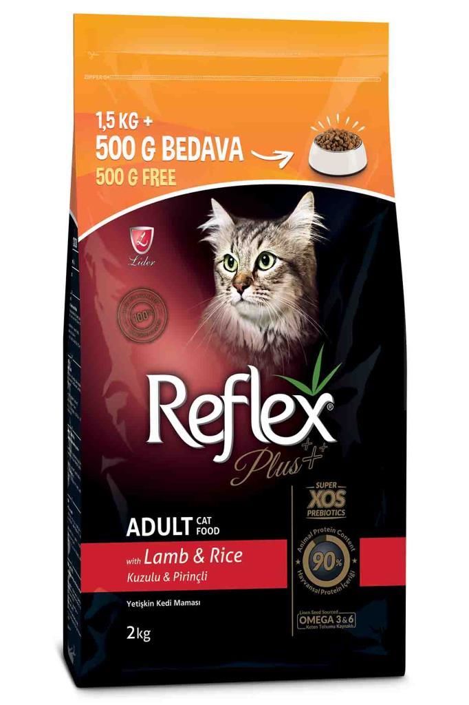 Reflex Plus Kuzulu Yetişkin Kedi Maması 1,5kg+500 Gr