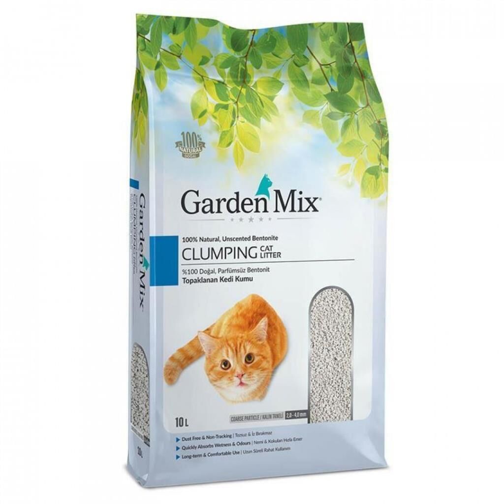 Garden Mix Parfümsüz Kedi Kumu Kalın Taneli 10 Lt