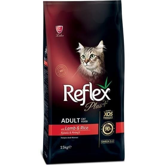 Reflex Plus Kuzu Etli ve Pirinçli Yetişkin Kedi Maması 15 Kg