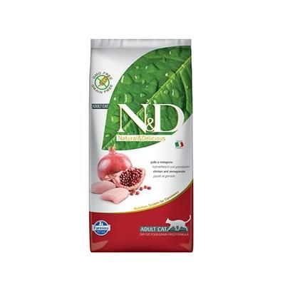 N&D Tahılsız Tavuklu ve Narlı Yetişkin Kedi Maması 1,5 Kg