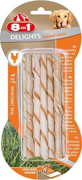 8in1 Delight Twisted Sticks Tavuklu Çubuk Köpek Ödülü 55 Gr