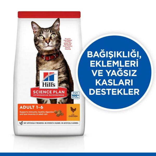 Hill's SCIENCE PLAN Yetişkin Tavuklu Kedi Maması 13+2 kg